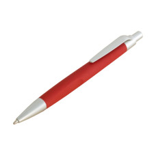 GRETA, Ручка кулькова пластикова софт-тач, Ø11x139 мм — Блакитний