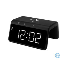 Часы с беспроводной зарядкой Wake Up, TM TEG, с беспроводной зарядкой, TM TEG (чёрный)