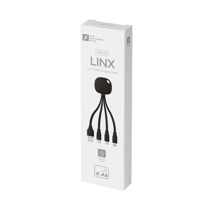 Зарядный кабель 3 в 1 с подсветкой Linx, ТМ TEG