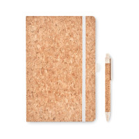 Записник A5 з ручкою SUBER SET, 96 л, корк
